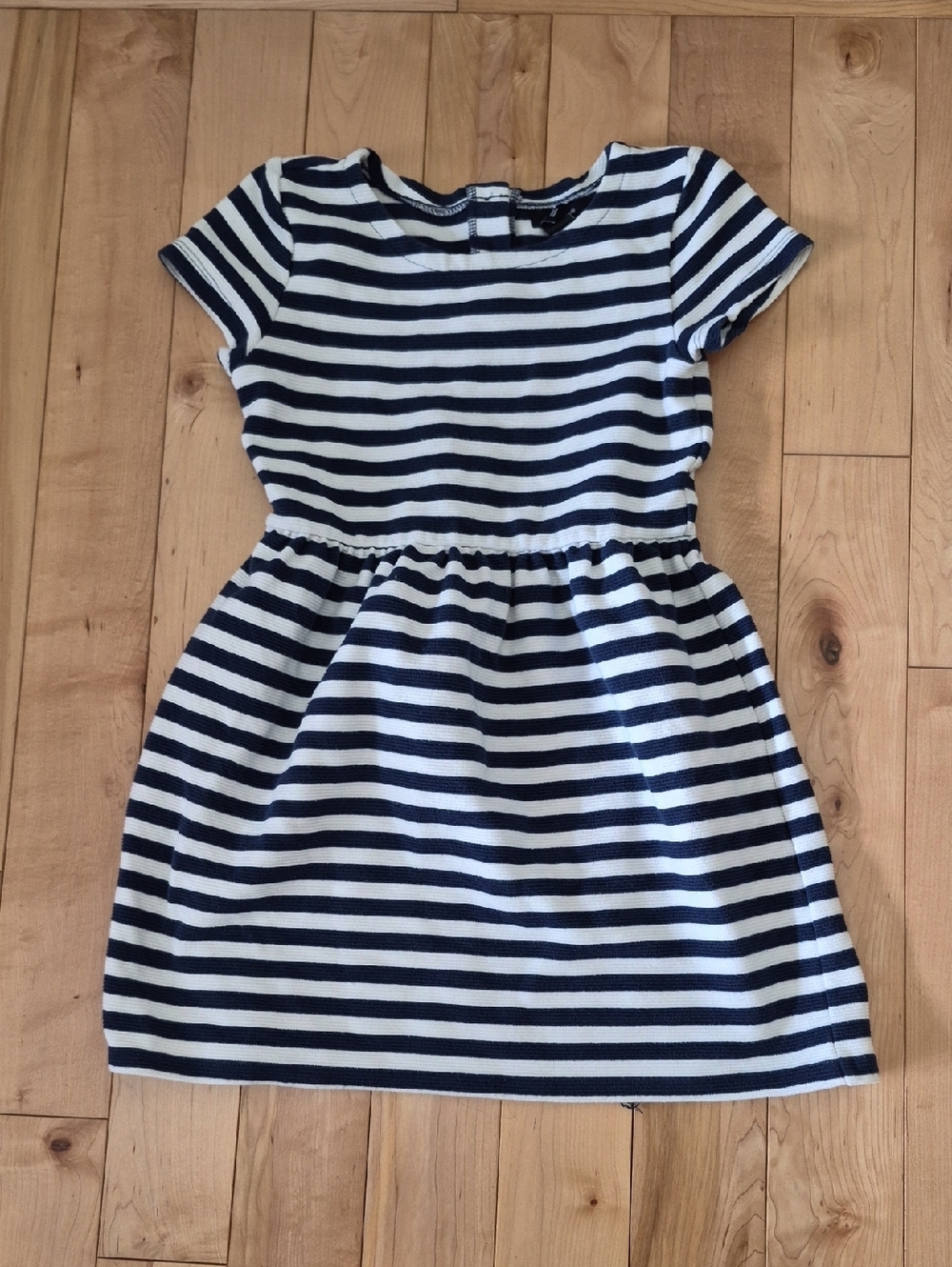 Girls Size 8 GAP Navy and White Striped Dress